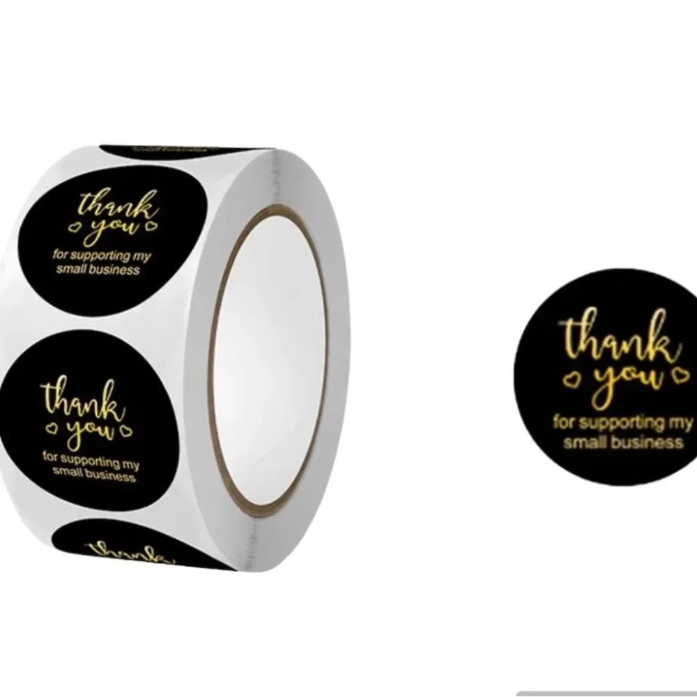 Thank you for supporting my small business sticker | NWT 1 in round pack (100) - Picture 4 of 4